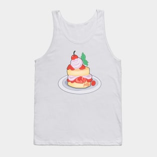 Jelly strawberry shortcake dessert doodle style Tank Top